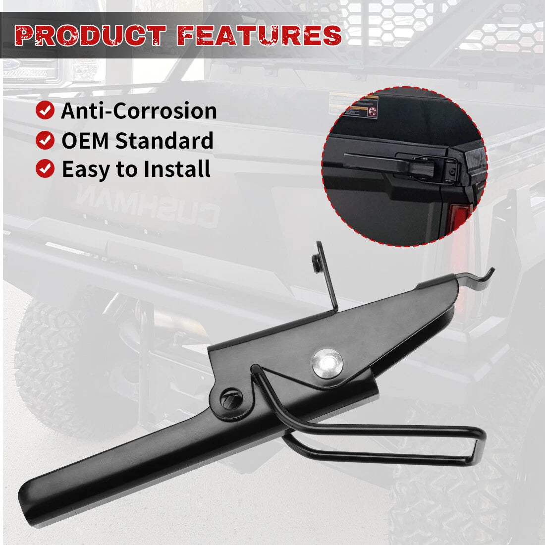 Right Hand Tailgate Latch Assembly for Ranger 500 570 800 GEM e2 e4