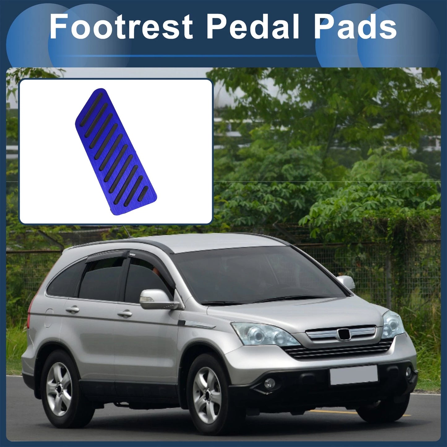 Footrest Pedal Pad Cover for Honda CR-V 2017-2024 Blue