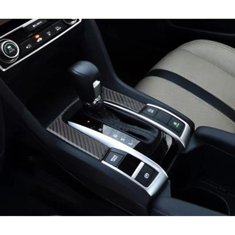 Carbon Fiber Control Panel Cover Trim for Honda Civic 10th Gen (2016-2021)