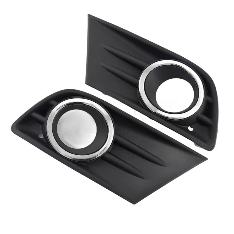 Front Bumper Fog Light Covers w/Chrome Ring for Honda Pilot (2012-2015)