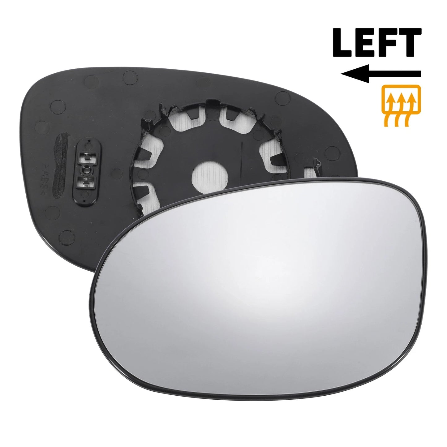 Left Side Heated White Mirror Glass for Ford Ka (2008-2017)