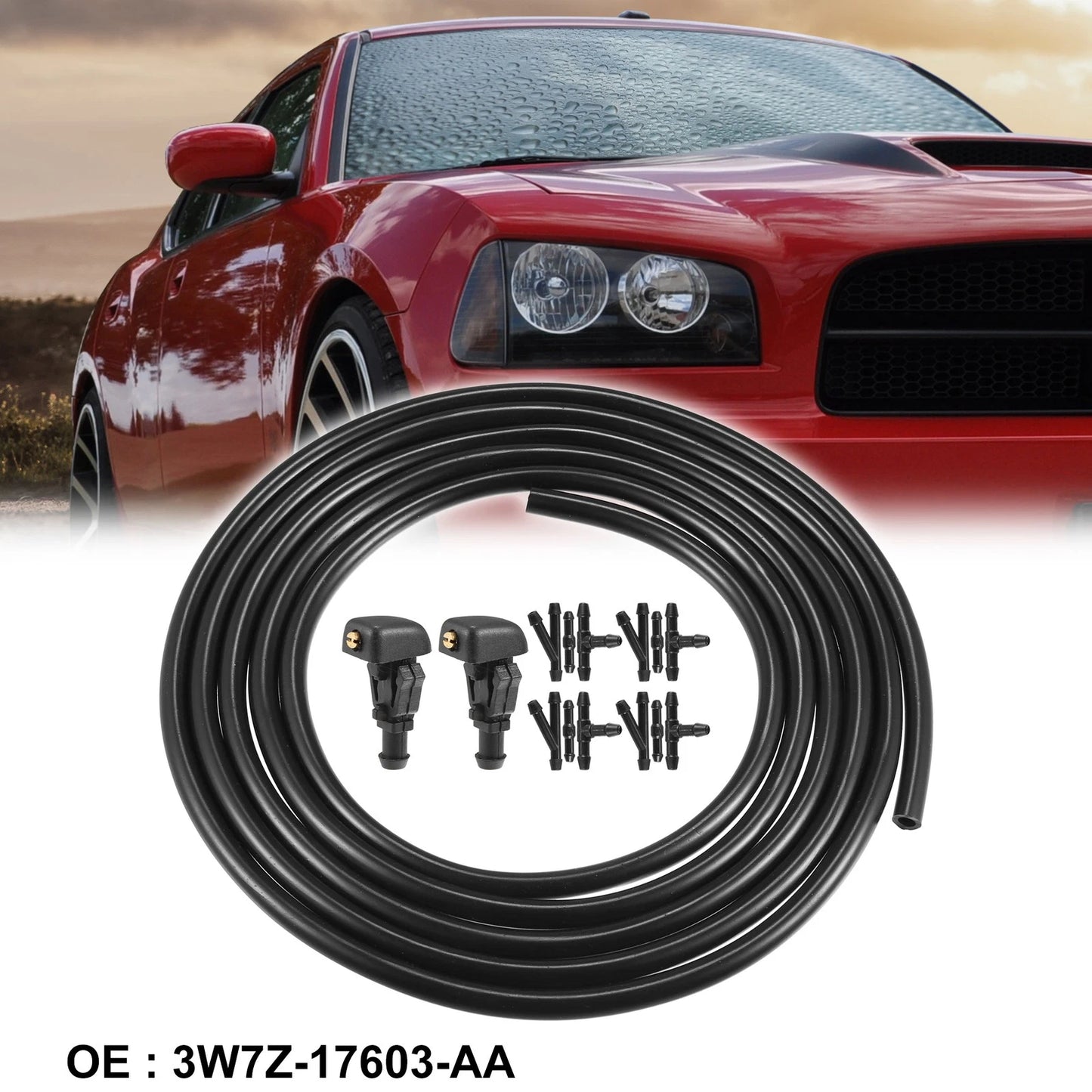 Windshield Washer Nozzles & 2.5m Hose for Ford F-150 (2004-2023)