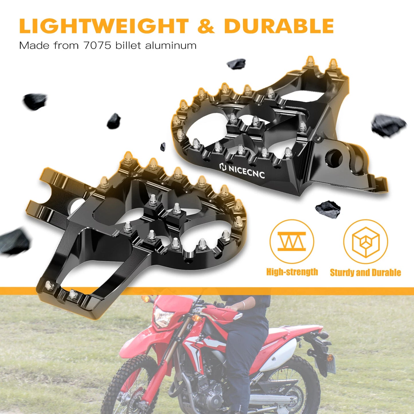 Foot Pegs for Honda CRF150R (2007-2022), CR125R/250R (2002-2007)