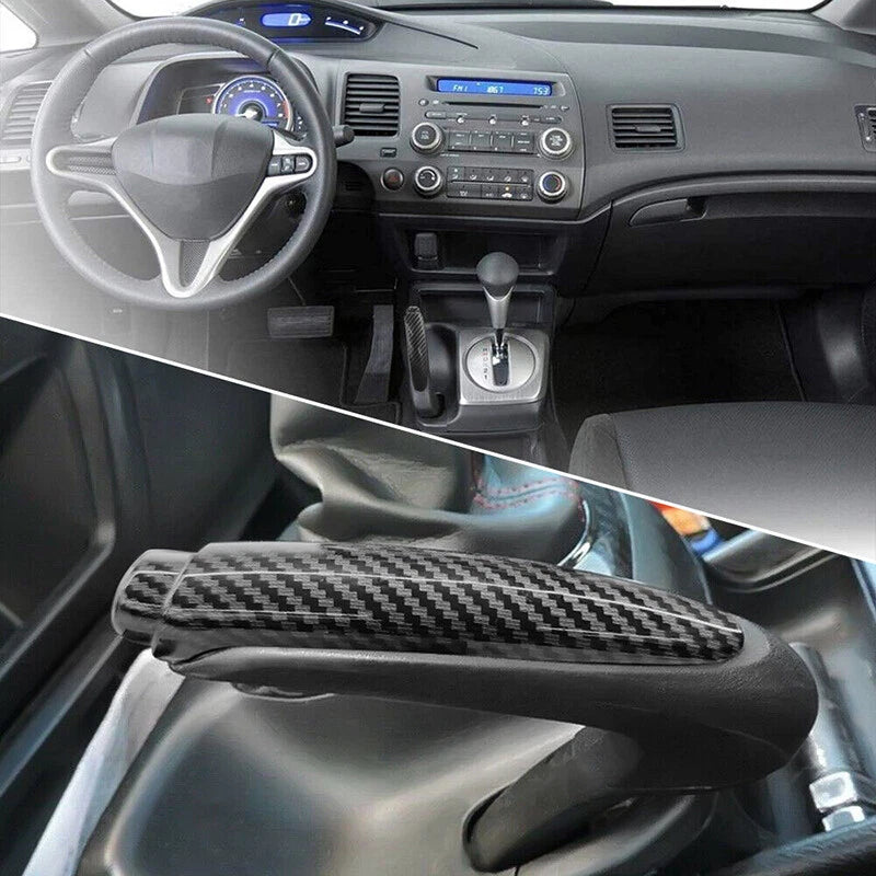 Carbon Fiber Front Hand Brake Trim Cover for Honda Civic Coupe Sedan (2006-2011)
