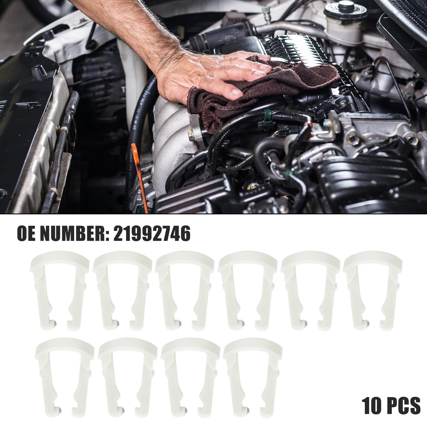 10 x Pcs Fuel Line Retaining Clip Wire Routing Clips for Chevrolet Silverado