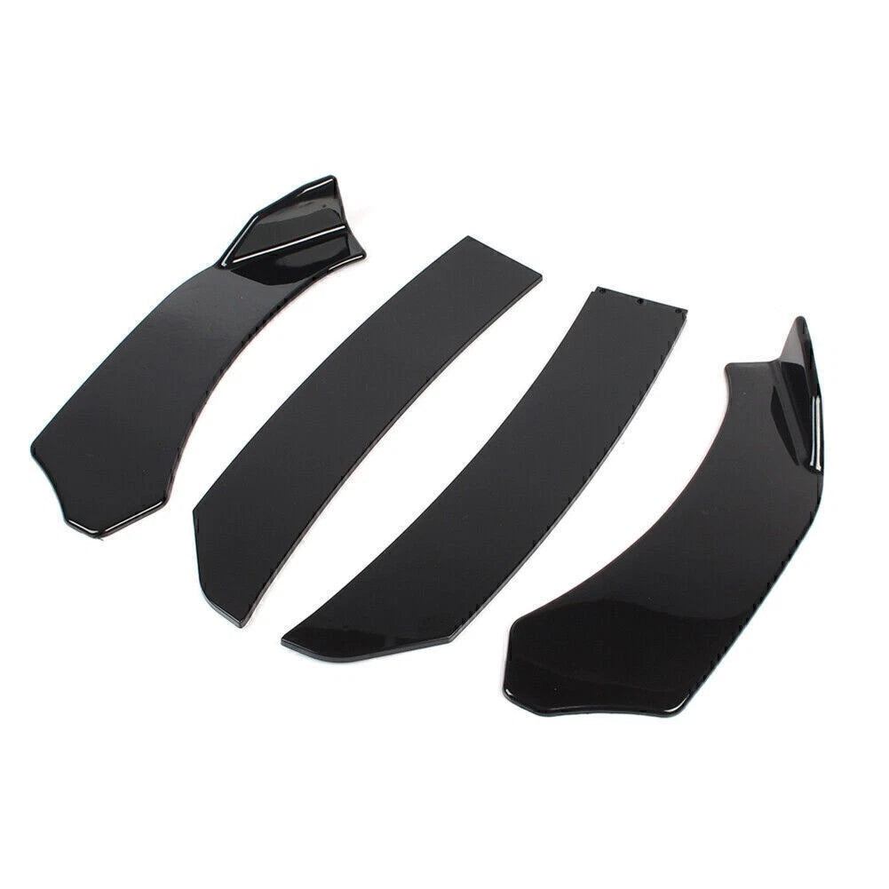 Glossy Black Front Bumper Lip Chin Spoiler for Universal Car