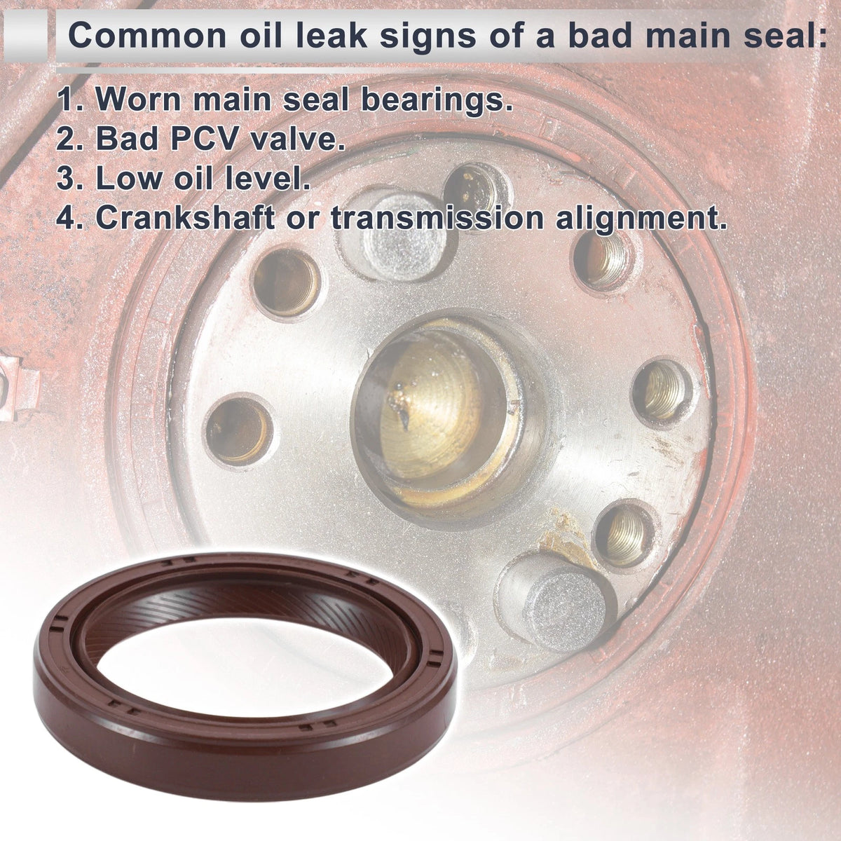 Crankshaft Oil Seal for Hyundai Elantra (2000-2011) 1 x Seal