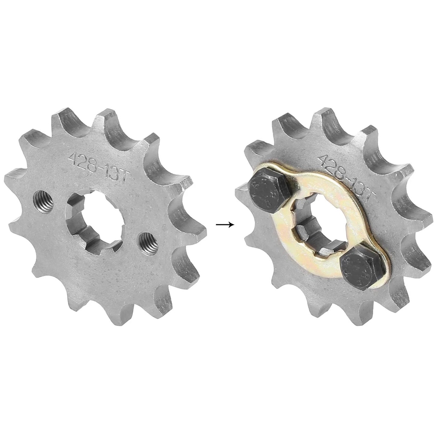 Chain 13T 17mm Front Engine Sprocket Titanium Tone for Yamaha