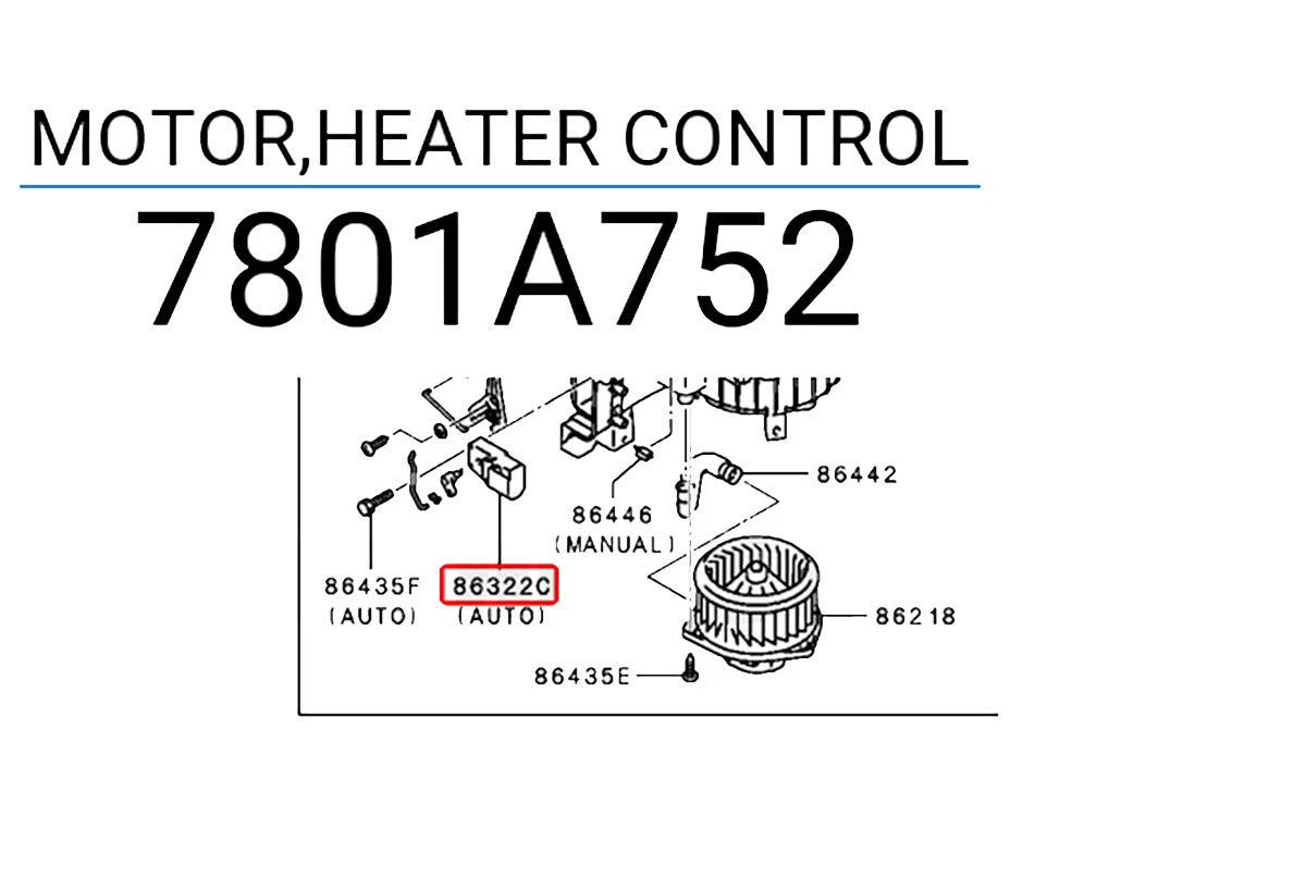 Heater Control Motor for Mitsubishi L200 3.2 Diesel 4WD (2005-2014)