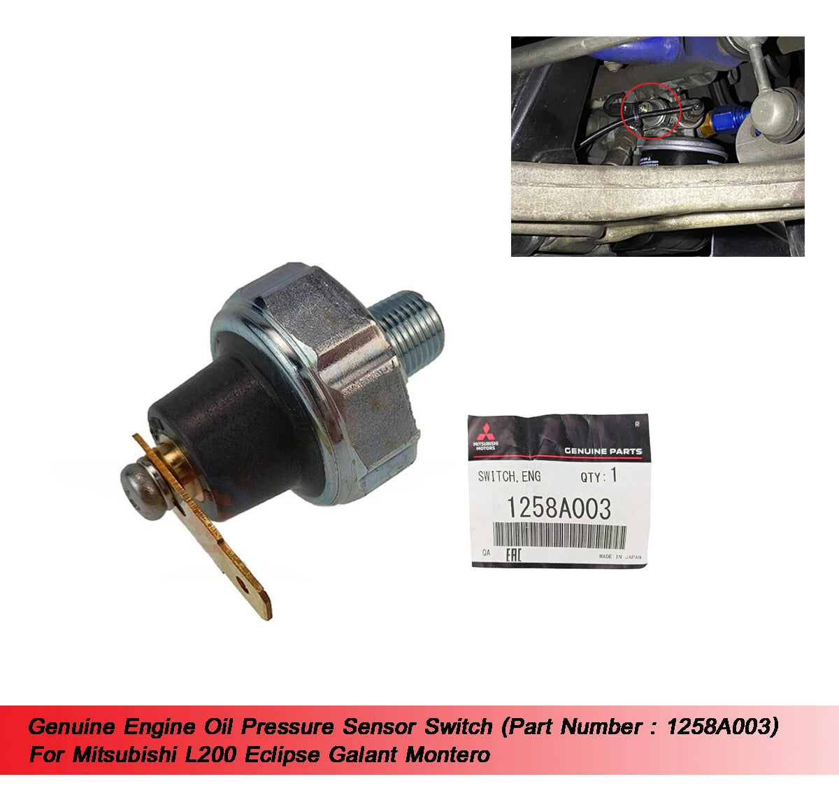 Oil Pressure Sensor for Mitsubishi L200, Eclipse, Galant (2001-2005)