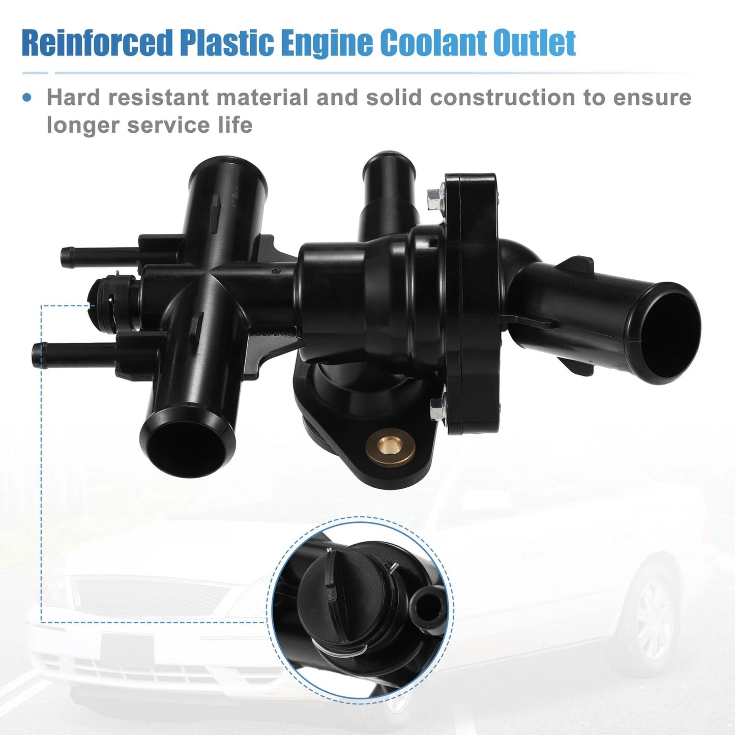Engine Coolant Thermostat Housing for Ford Mercury 3.0L V6 (2005-2007)