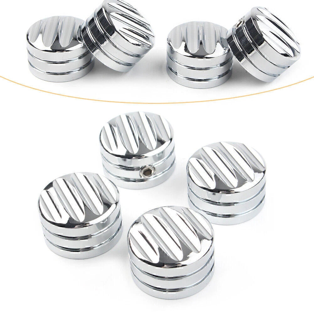 4 x Chrome Head Bolt Cover Caps for Harley Twin Cam (1999-2023)