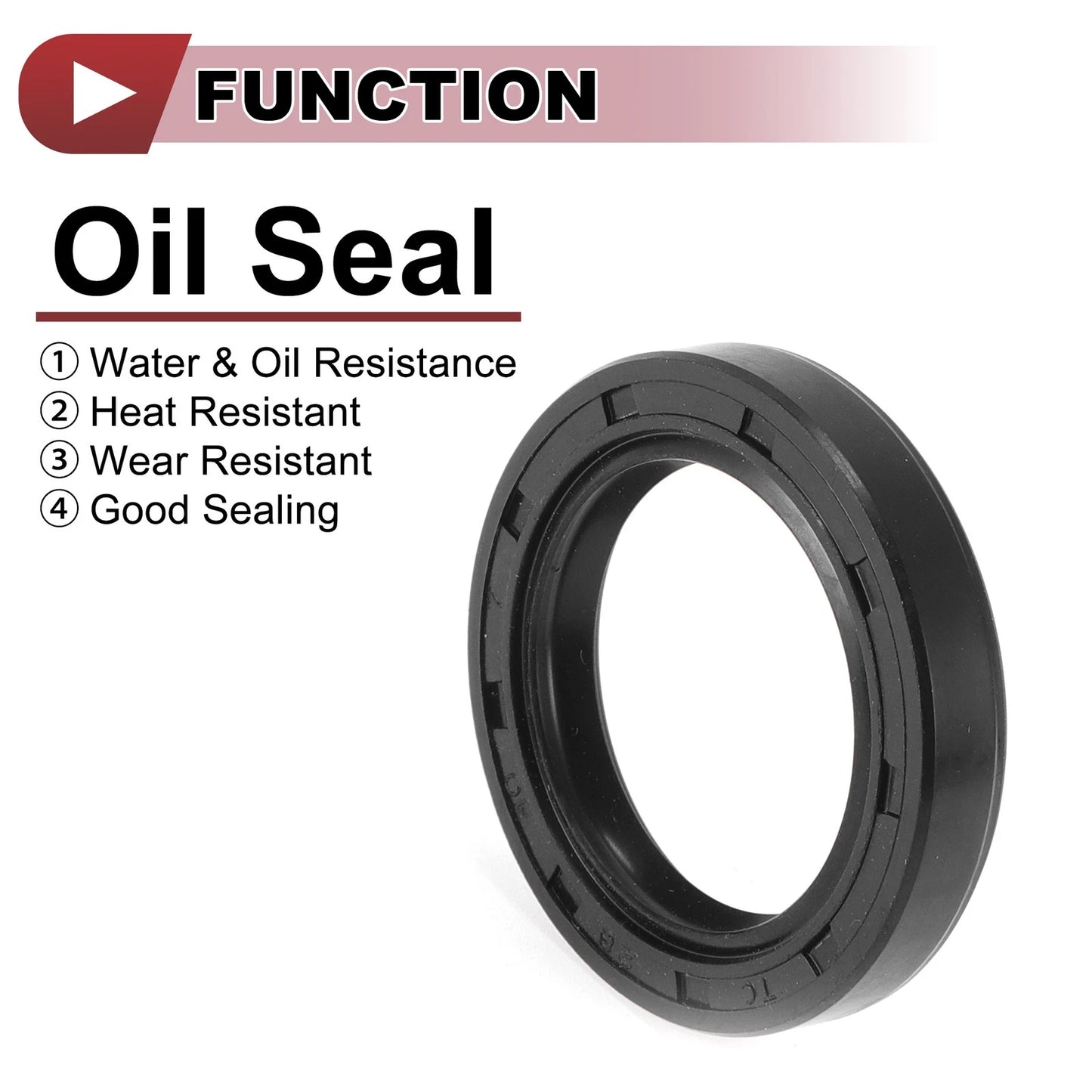 Rotary Shaft Seal 28x40x7mm Nitrile 70 Durometer Rubber Black 5 Pcs for All Models