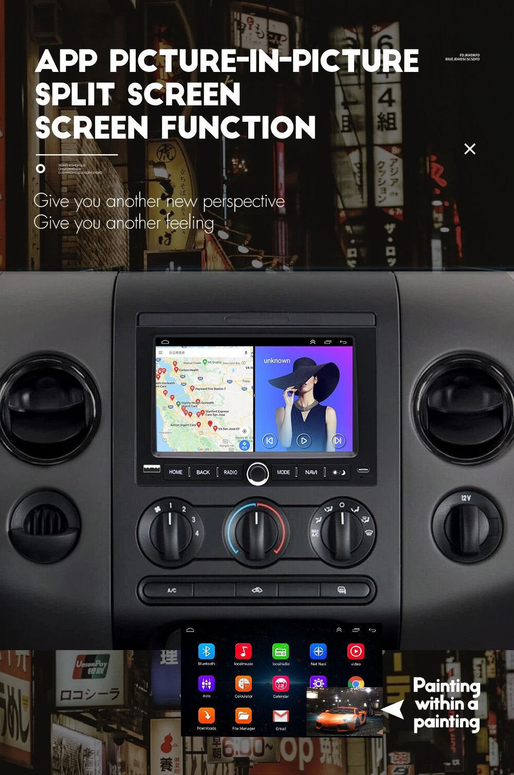 7" Stereo Radio GPS Navigation Head Unit for Ford Focus Fusion Mustang Explorer