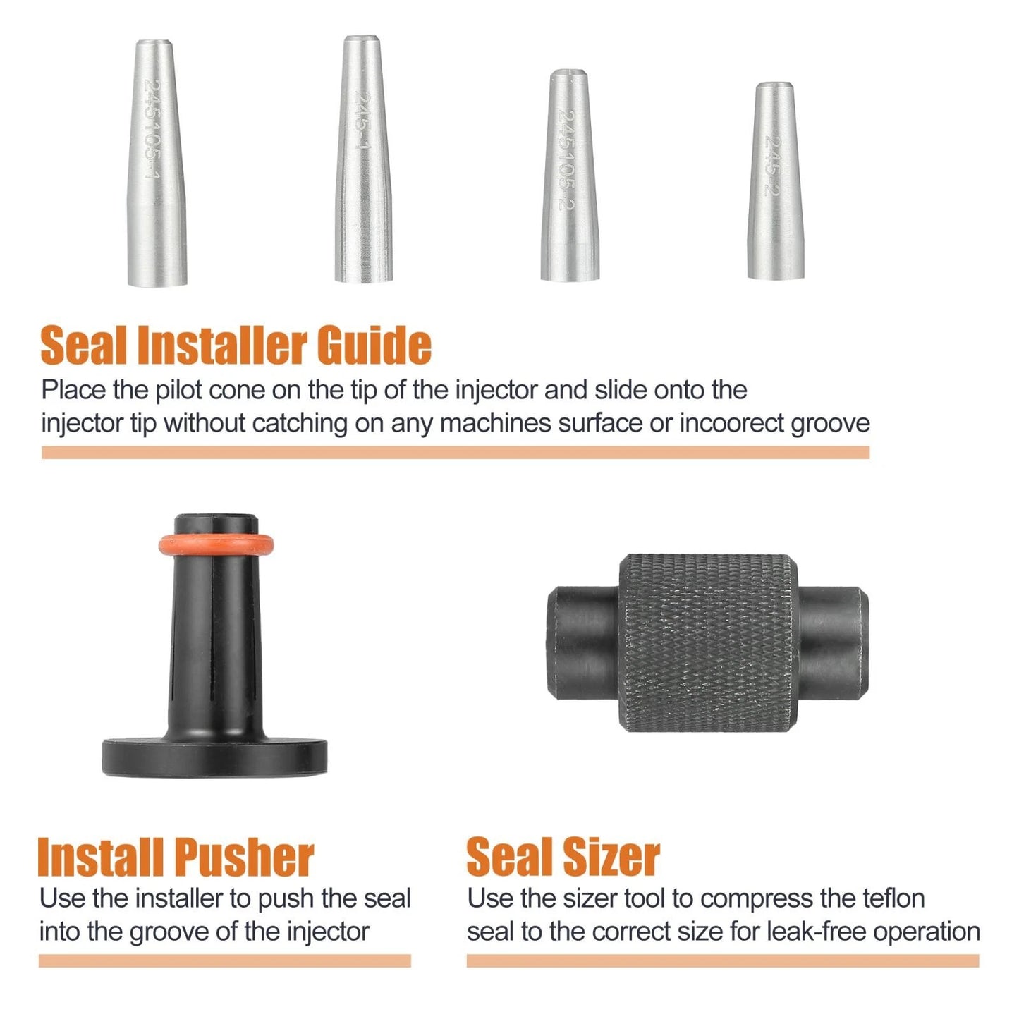 6pcs Fuel Injector Seal Installer Tool for GM Subaru