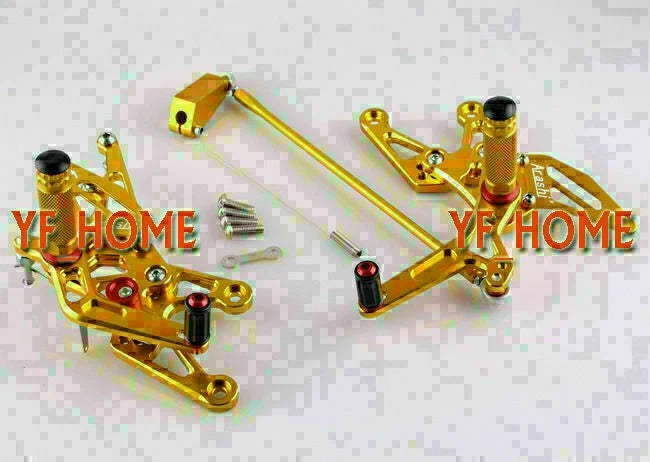 Adjustable Rearset Footpegs for Yamaha YZF R1 2007-2008 - 2 x Gold