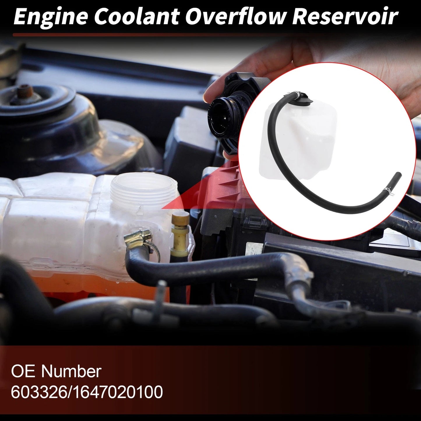 Coolant Expansion Reservoir Tank for Toyota Highlander L4 2.4L/V6 3.3L