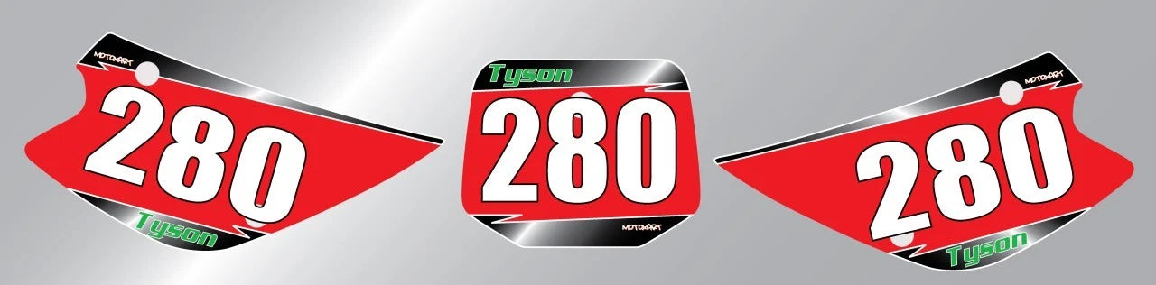 Custom Number Plates for Kawasaki KX 85/100 1998-2013 Decals/Stickers