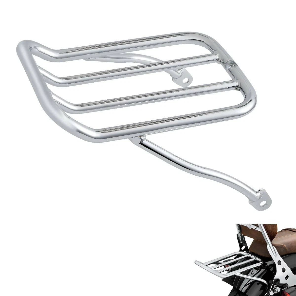 Chrome Rear Fender Luggage Rack for Harley XL1200N/XL1200V/XL1200X (2007-2013)