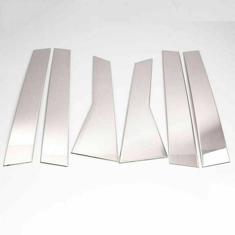 6x Chrome Pillar Post Stainless Steel Trim Door Cover for Honda CR-V (2012-16)