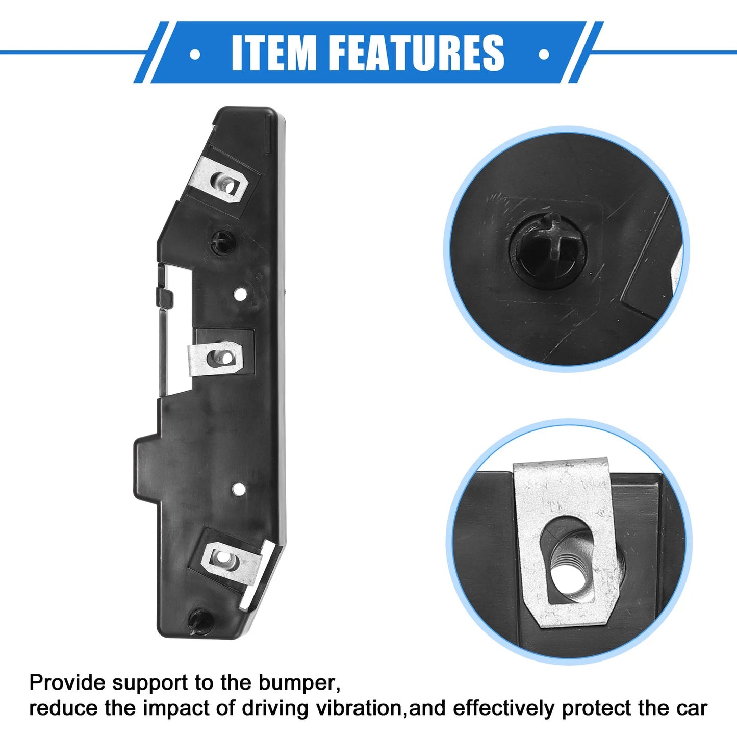 Bumper Bracket Support Cover for Ford Edge 2015-2018 Black