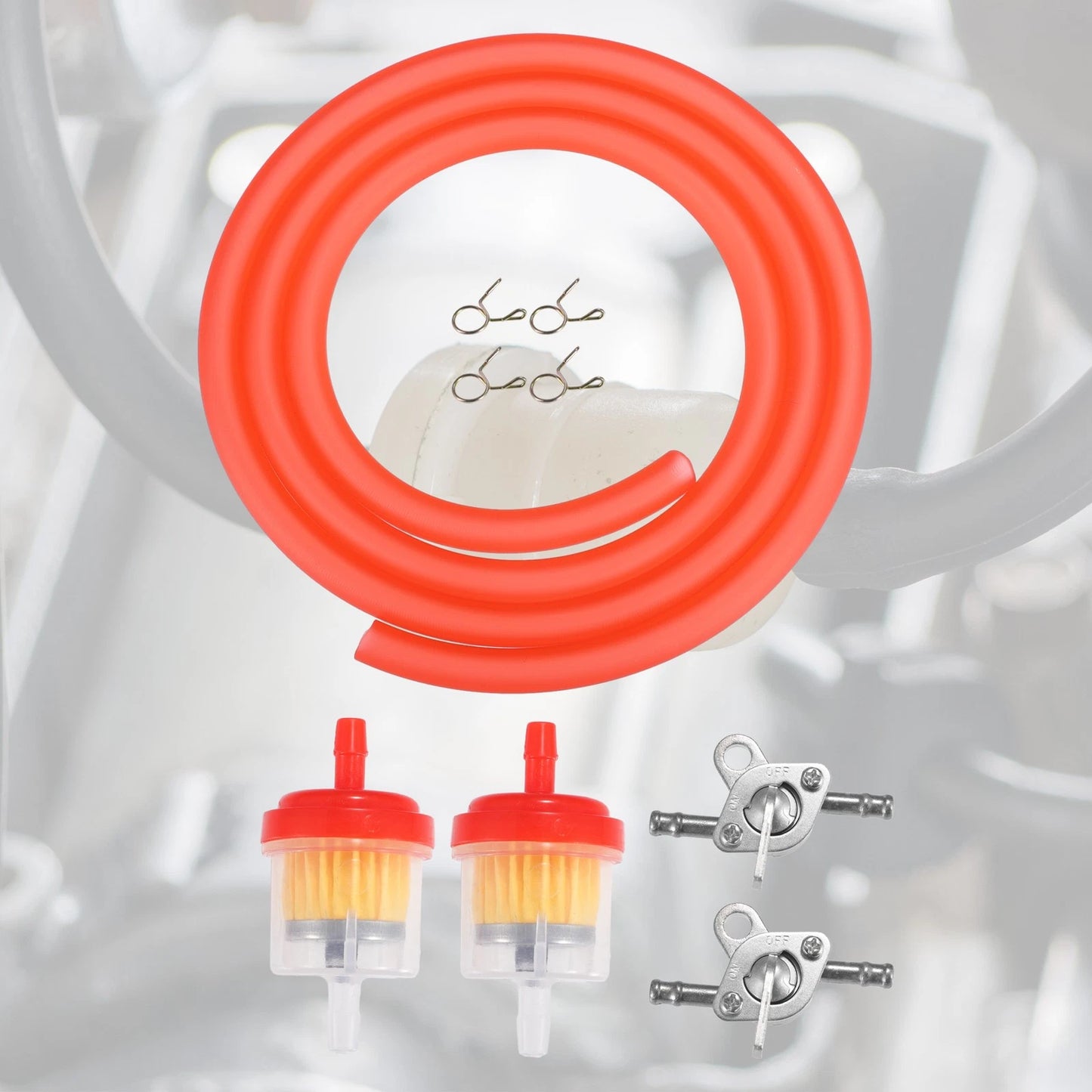 Set Motorcycle Fuel Filters with 2 Valve Petcock for CRF50/70 ATV Moped