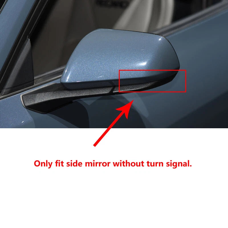 Dry Carbon Fiber Add-on Side Mirror Cover Caps for Ford Mustang 2024+