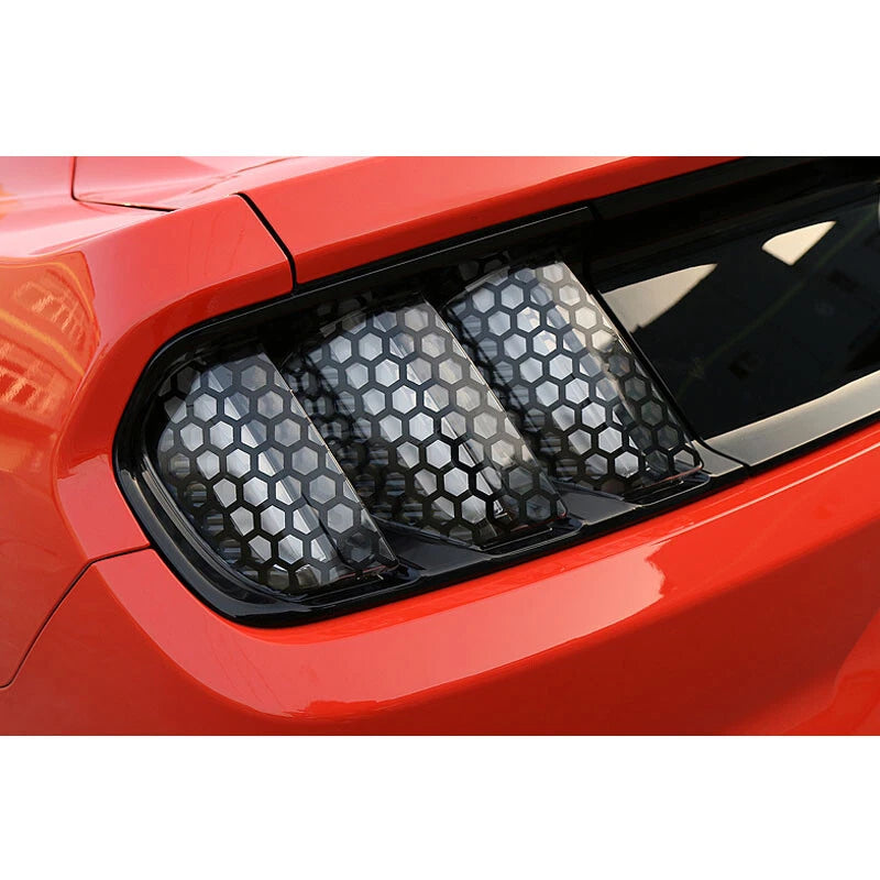 Car Honeycomb Taillight Rear Lamp Light Sticker Decals fit For Mustang 2015-2018