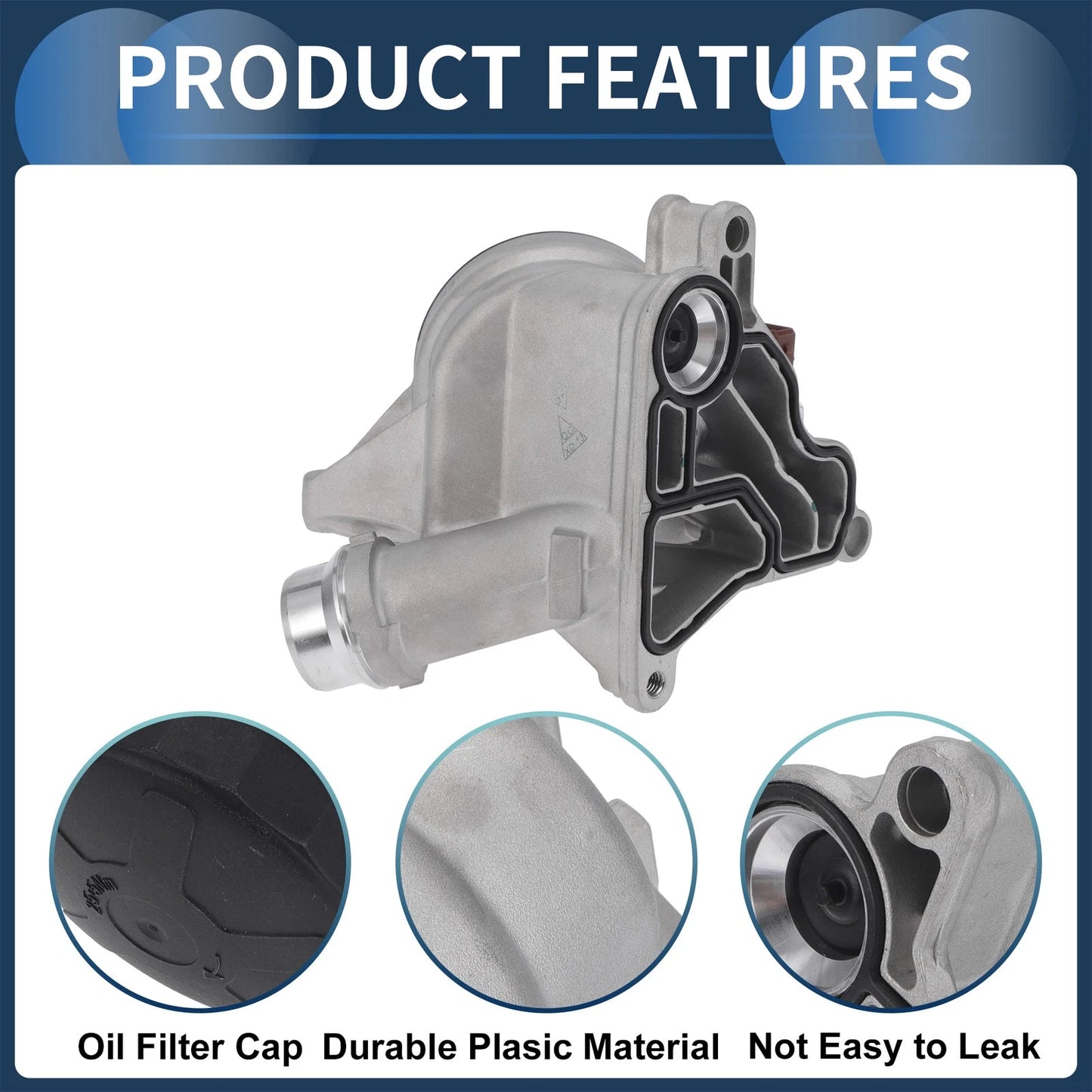 Engine Oil Filter Base Housing Assembly with Sensors for BMW 128i (2008-2013)