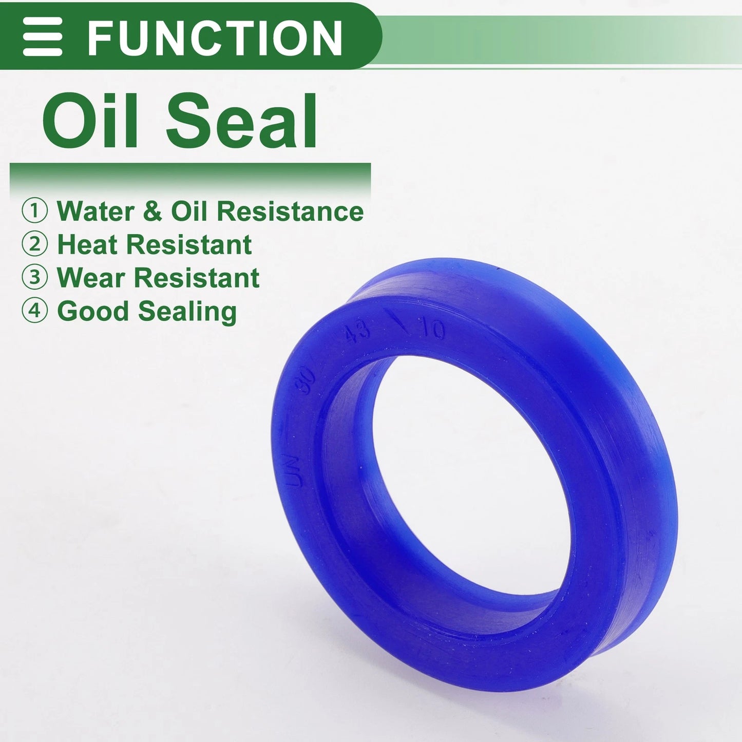 Oil Seal / 30x43x10mm 5 Pcs / Seal Ring Rotary Shaft TPU Blue for Car