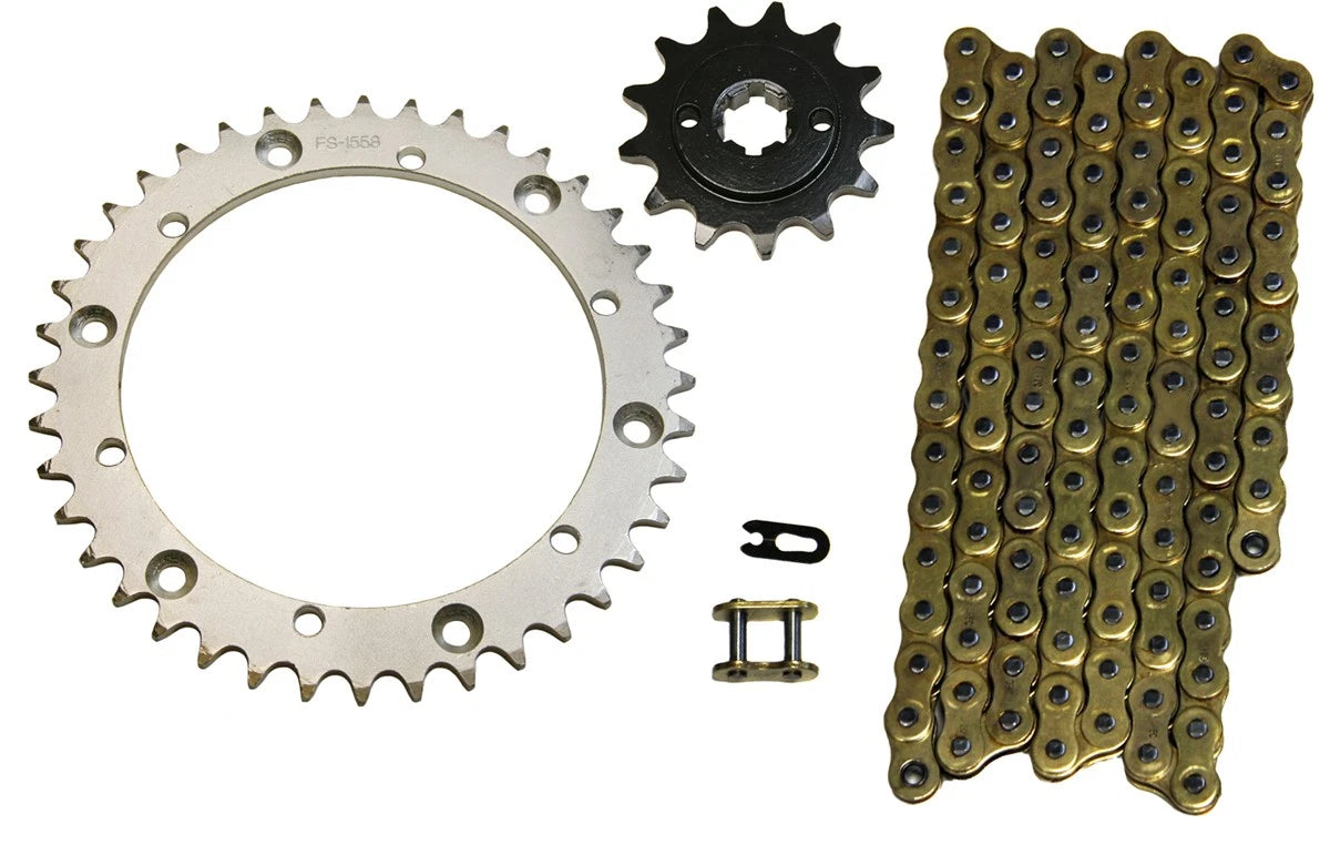 Gold / 520x92 Drive Chain & 13/40 Sprockets for Yamaha Blaster 200 (1988–2006)