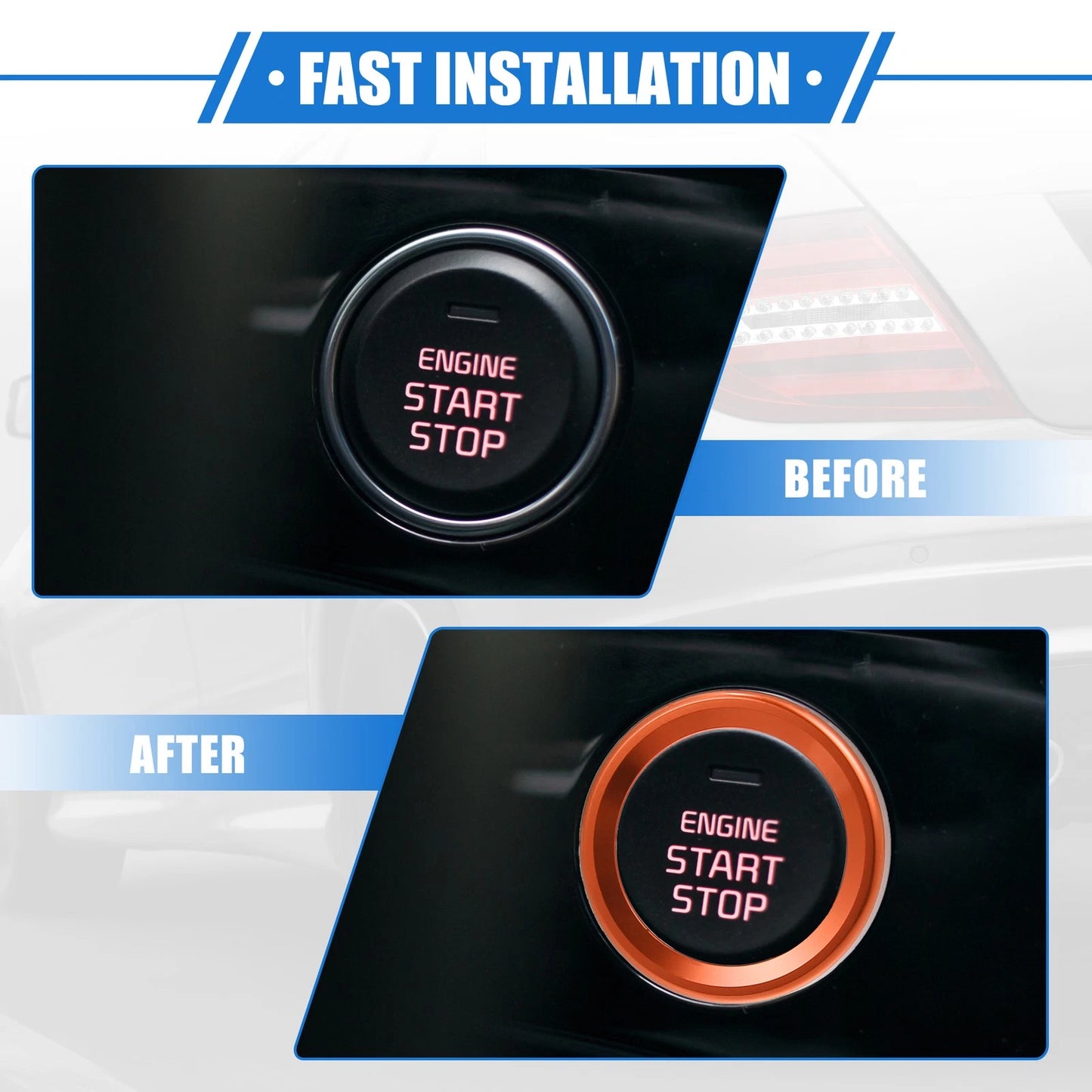 Engine Start Stop Ignition Push Button Cover Trim for Ford Maverick (2022)