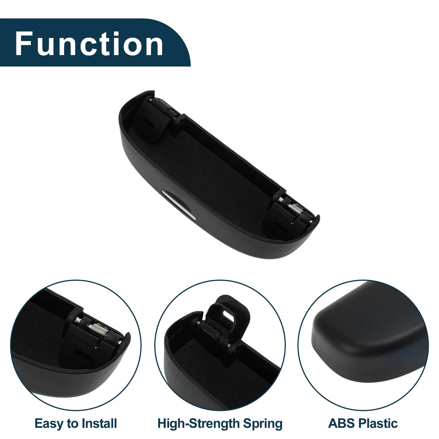Sunglasses Case for Ford Puma MK2 2020-2025 Black 1 Set