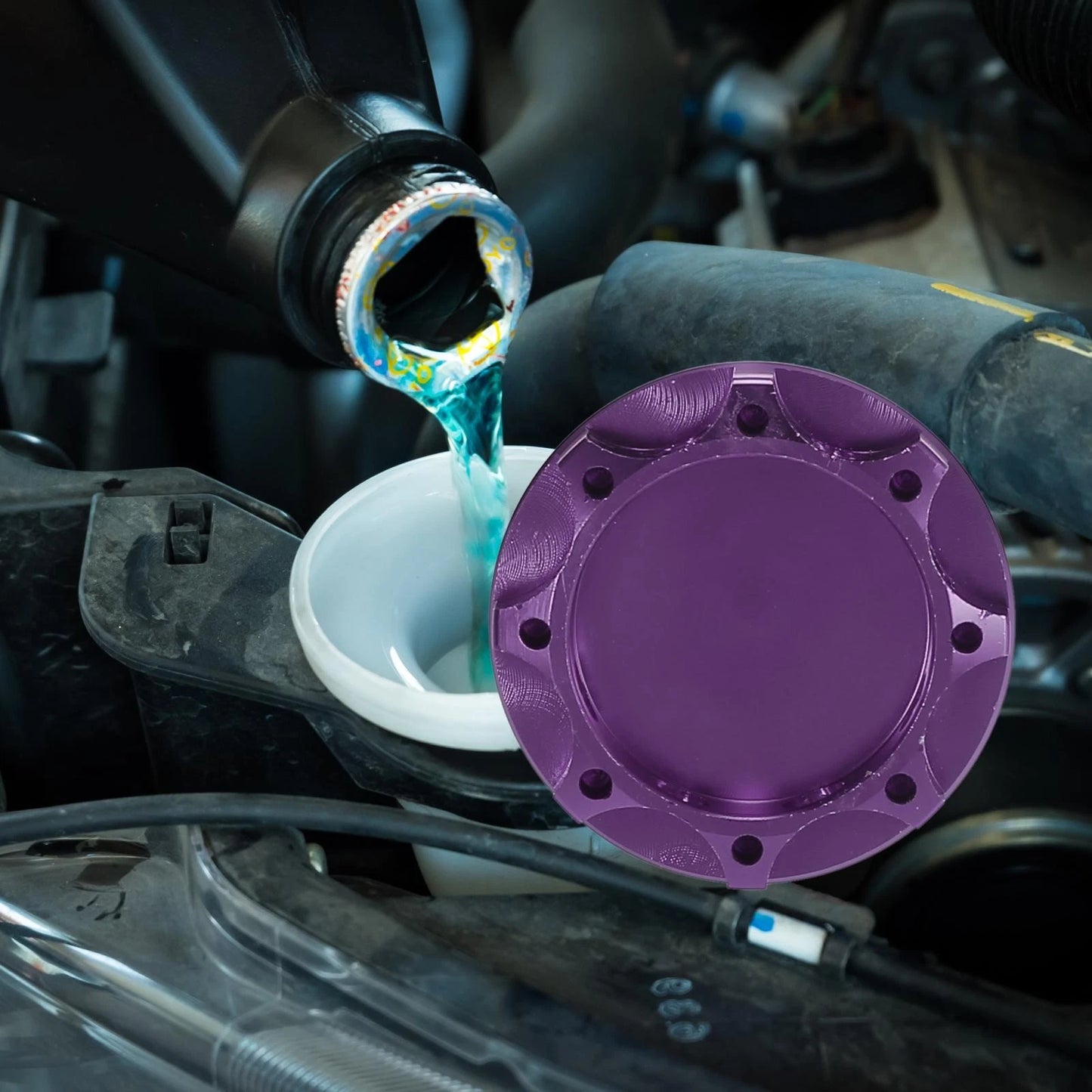 Purple Aluminum Alloy Gas Oil Filler Plug Cover for Subaru