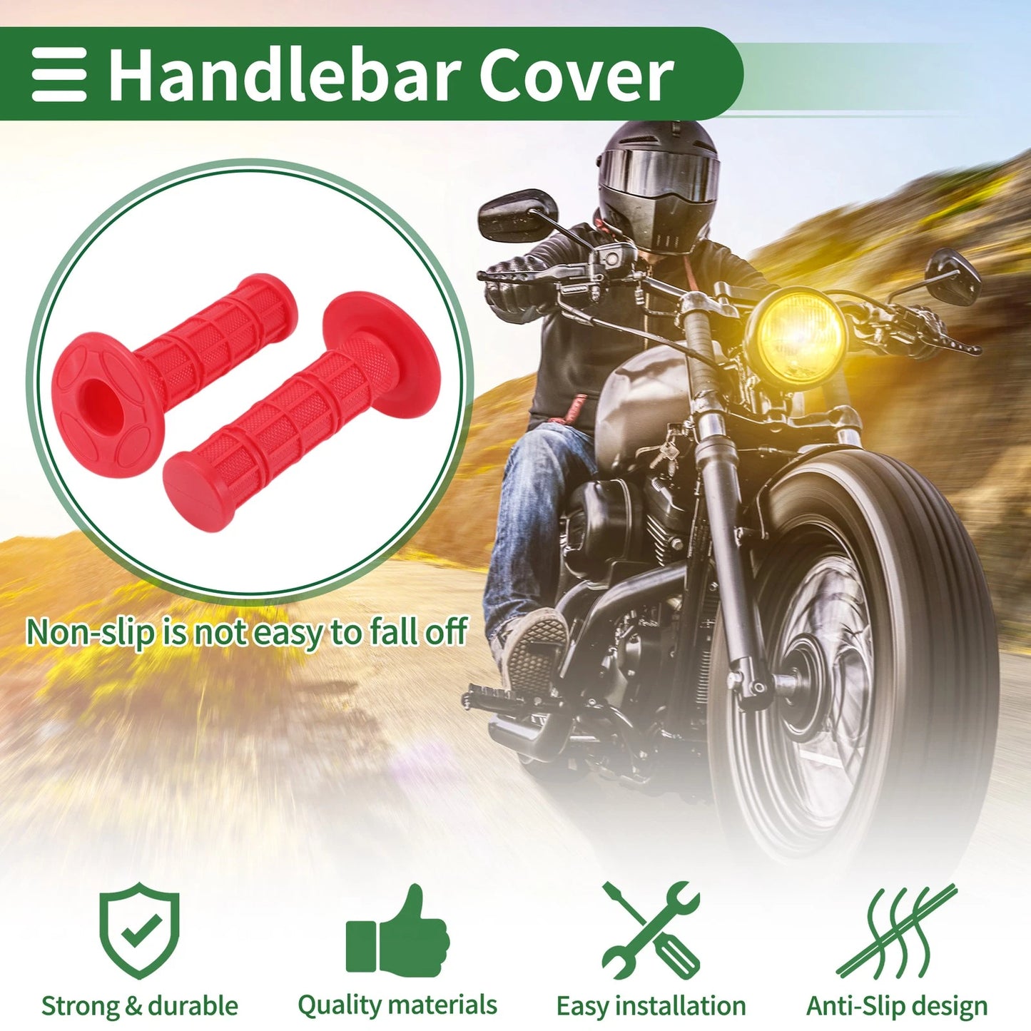 2 x Grips / 7/8" 22mm Hand Covers for Motorcycle
