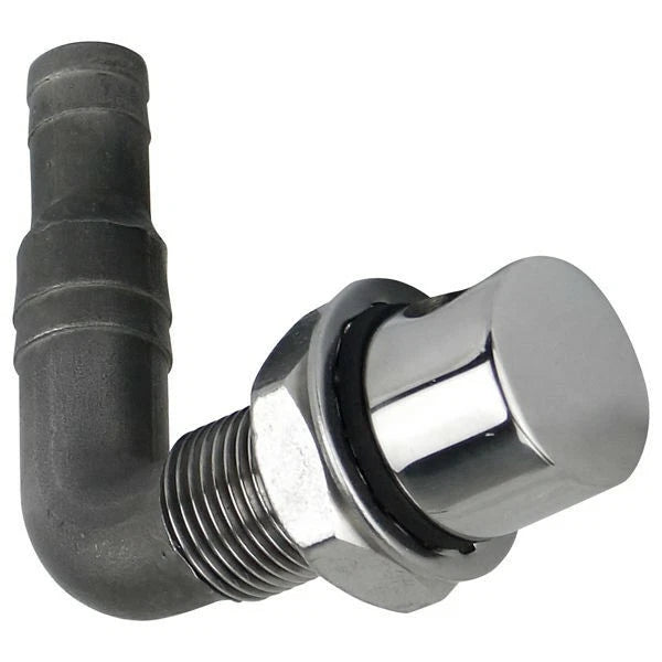 90 Degree Fuel Breather Up Stainless Steel for OMC/BRP/Mercury 16mm Hose
