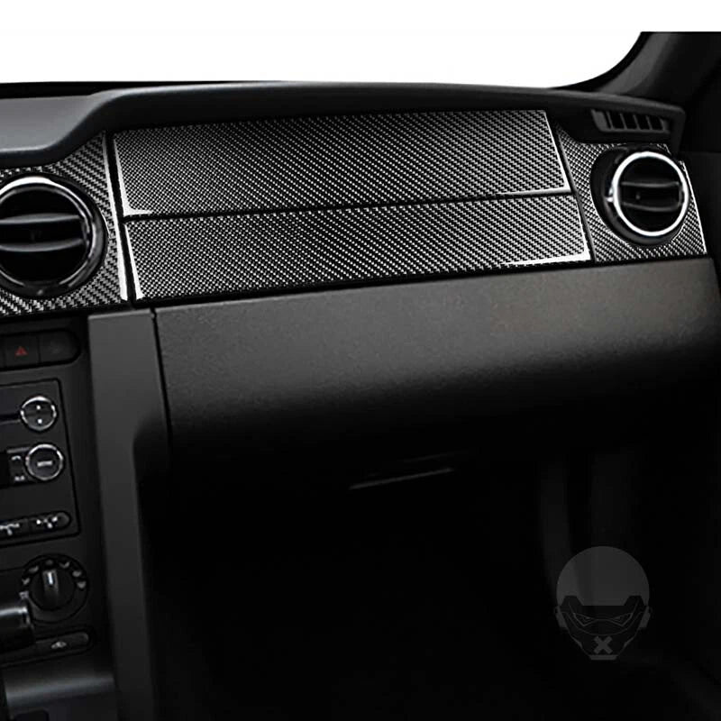 Soft Carbon Fiber Interior Trim Set Dashboard Cover For Ford Mustang 2005-2009