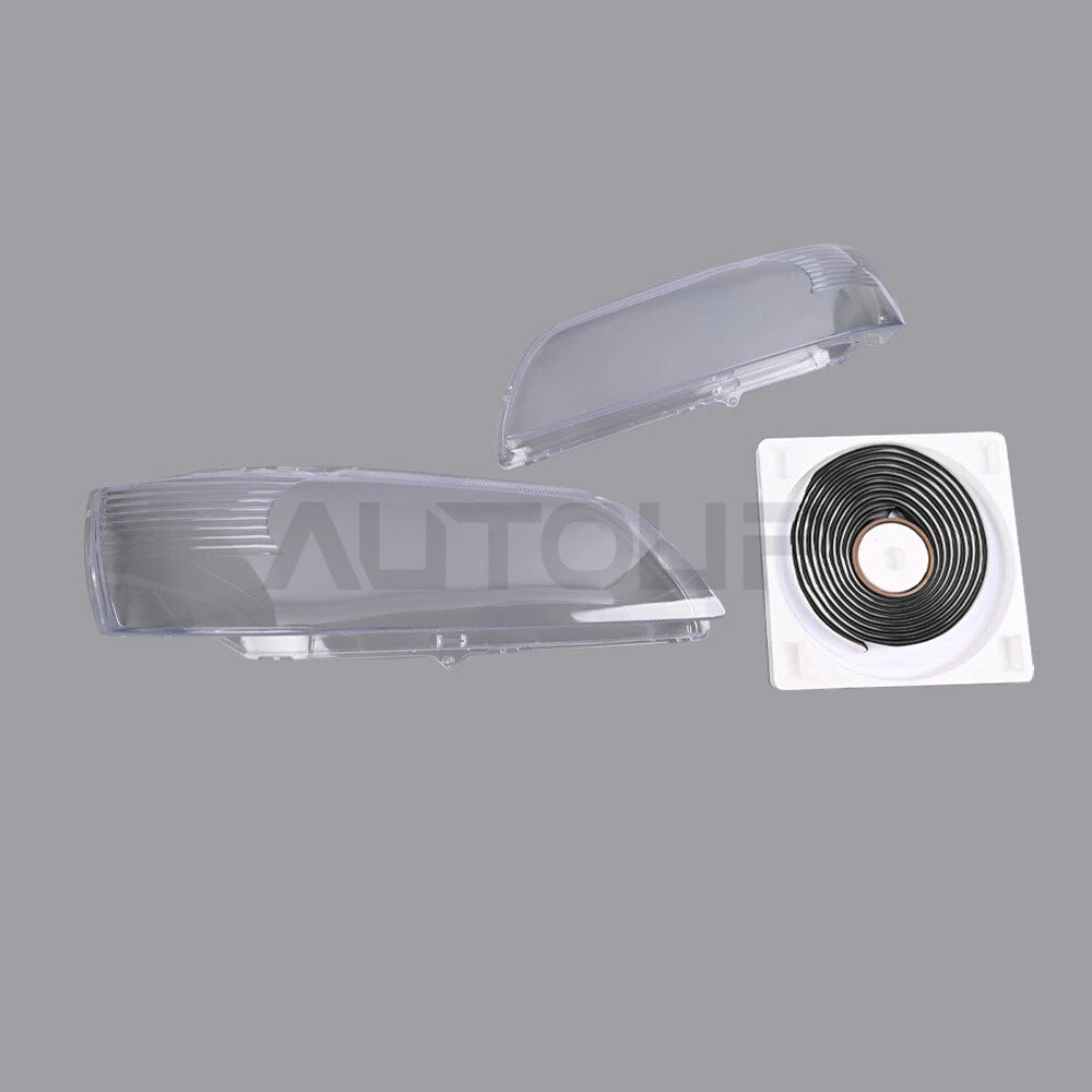 L+R Headlamp Clear Cover Lens & Glue for Mitsubishi Lancer Evo 9 (2003–2007)