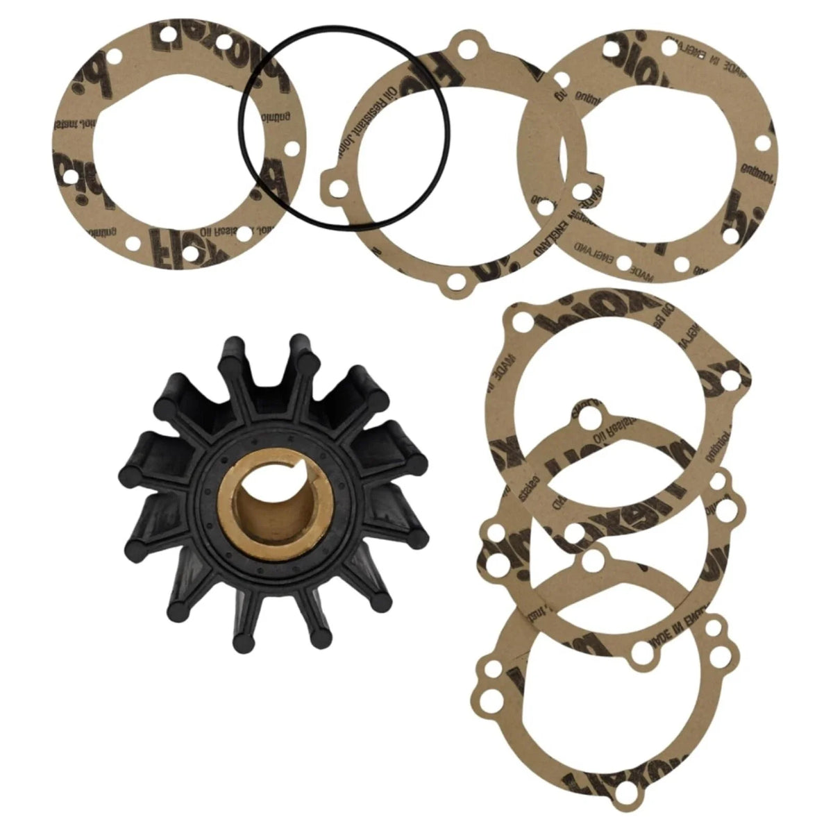 Water Pump Impeller Gasket Kit for Volvo, Sherwood, Jabsco, 2000-2023