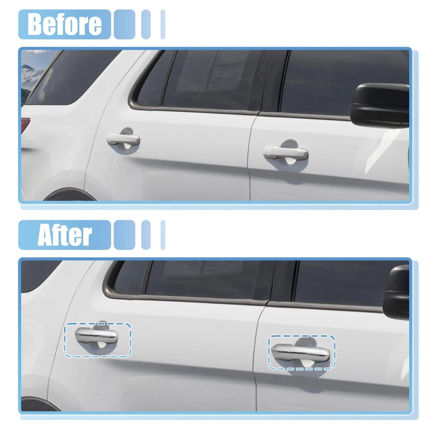 4pcs Exterior Door Handle Cover Trim for Ford Explorer (2020-2022)