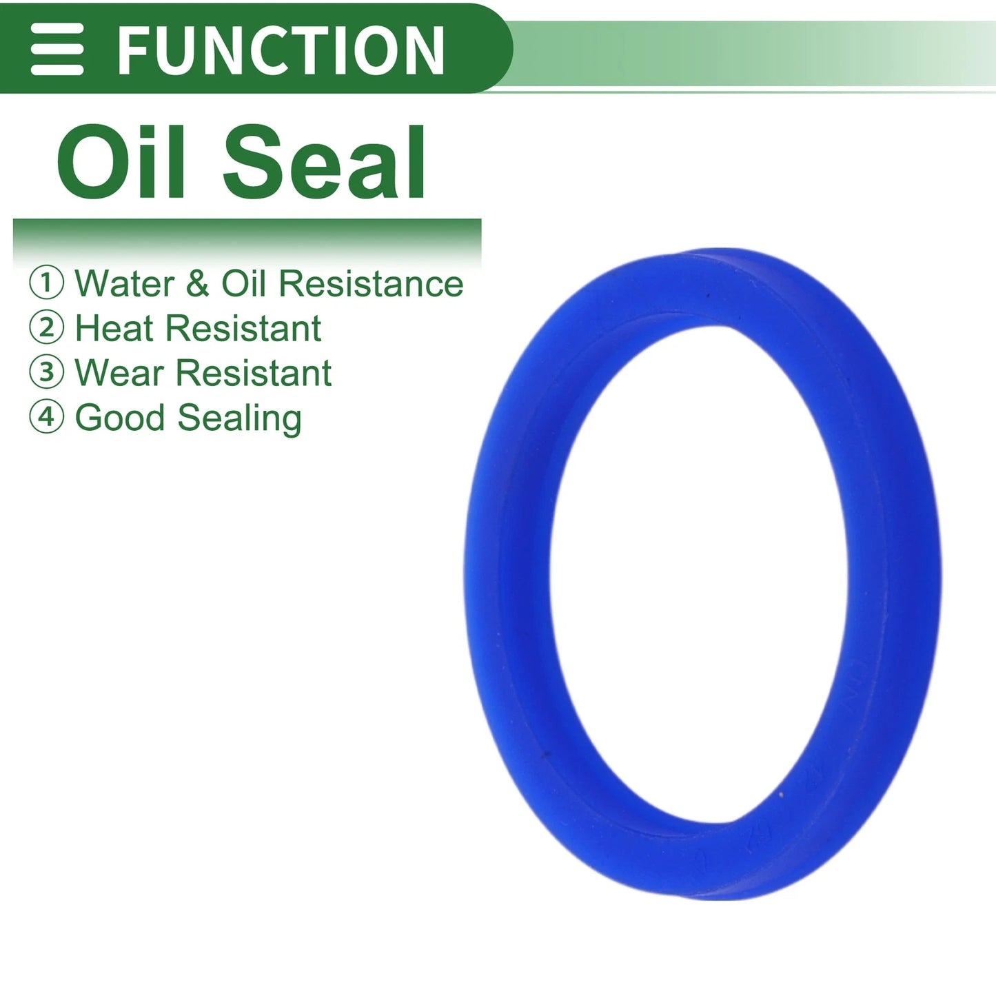 Oil Seal 42x52x6mm Rotary Shaft Seal TPU High Pressure Blue 5 Pcs