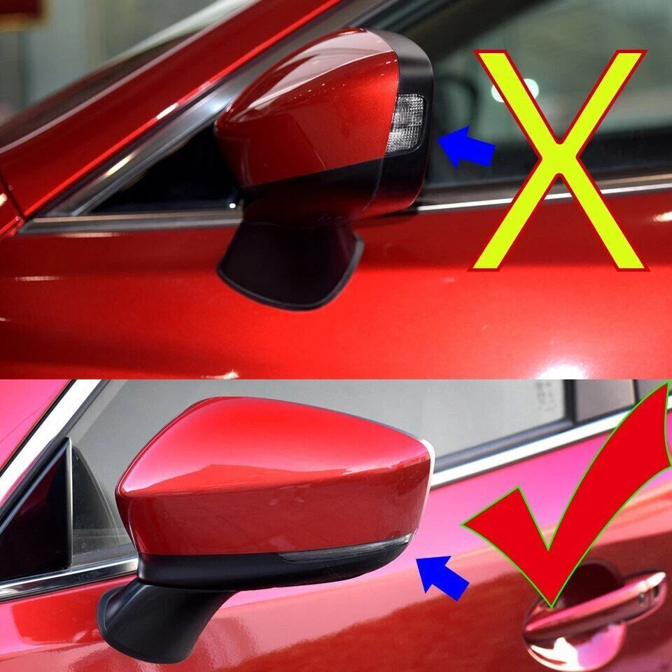 Door Wing Mirror Cover Cap Shell Red for Mazda 6 (2018–2022)