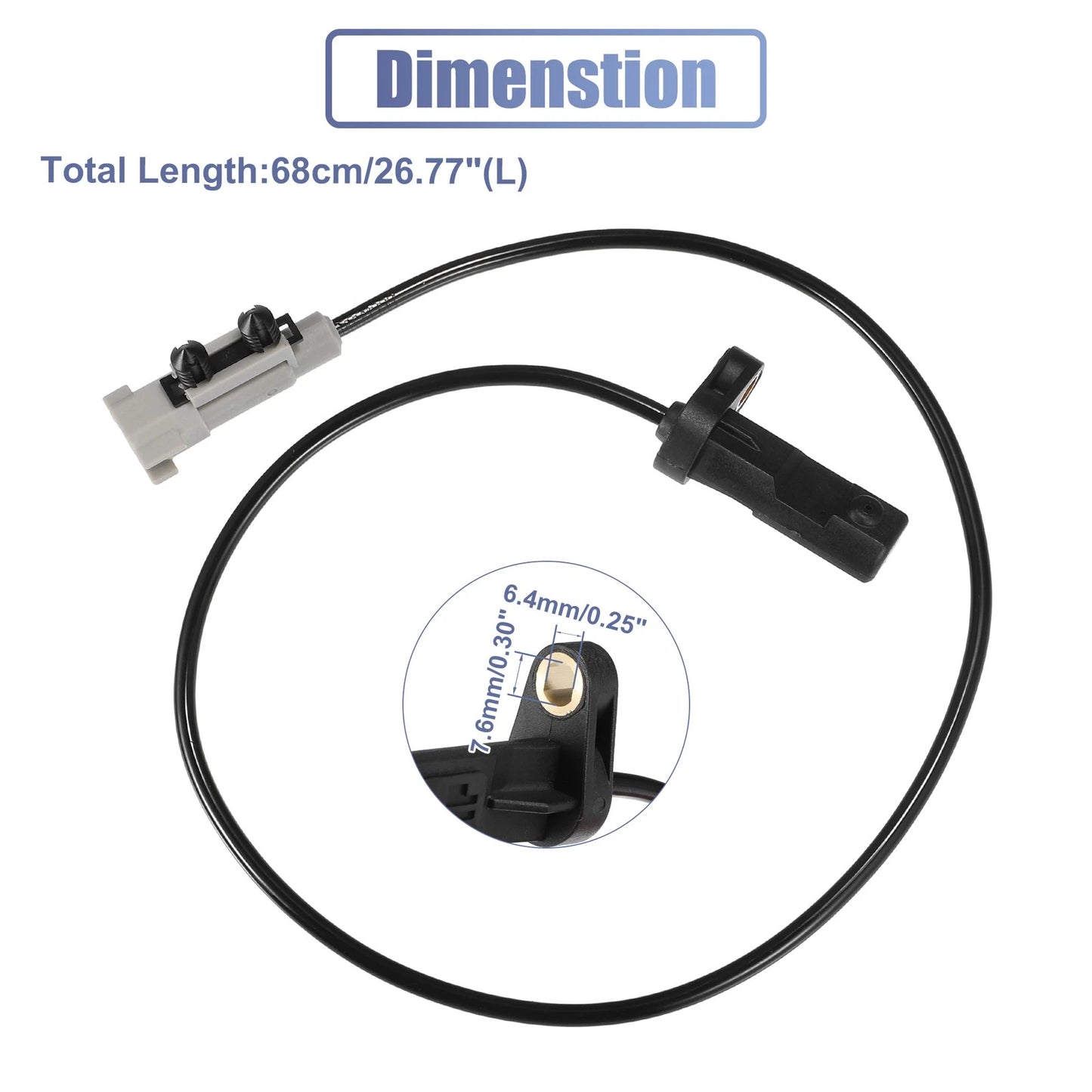 ABS Wheel Speed Sensor for Jeep Black (No.56044146AB)