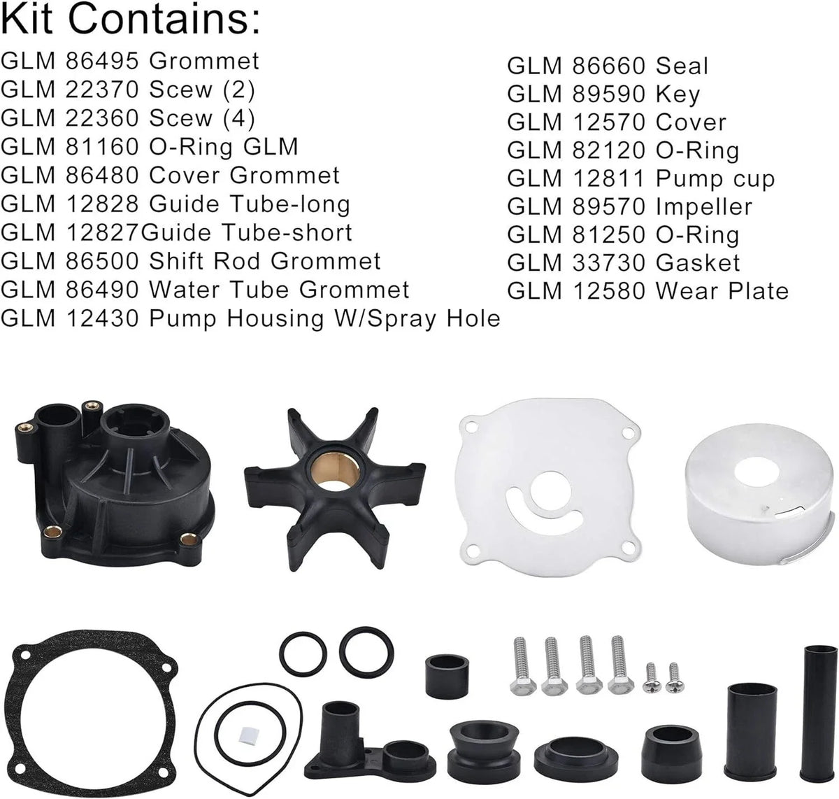 Water Pump Kit with Housing for Johnson/Evinrude 75-250HP