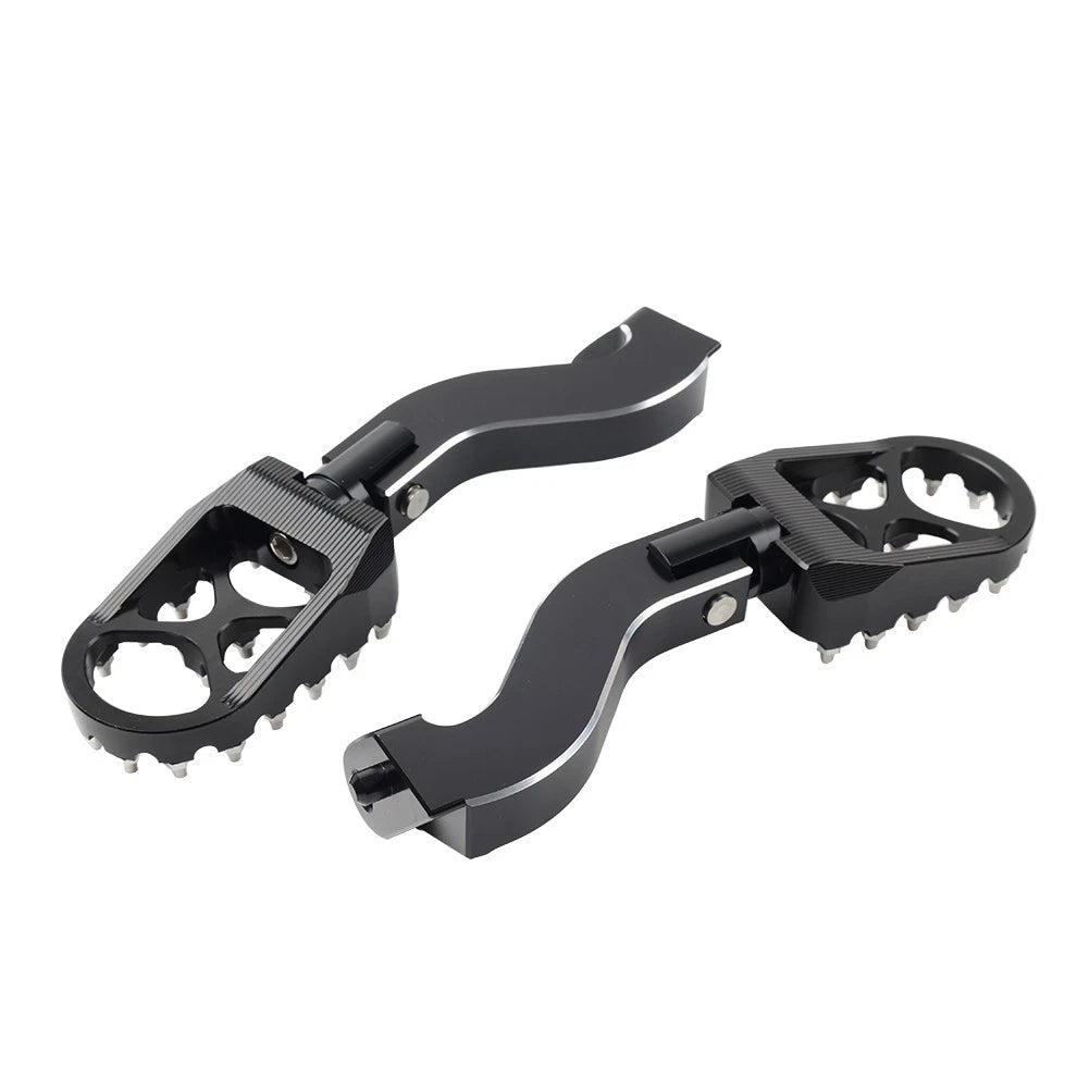 Black Rear Passenger Pedals Mount Kit for Harley Touring Electra Glide (1993-2024)