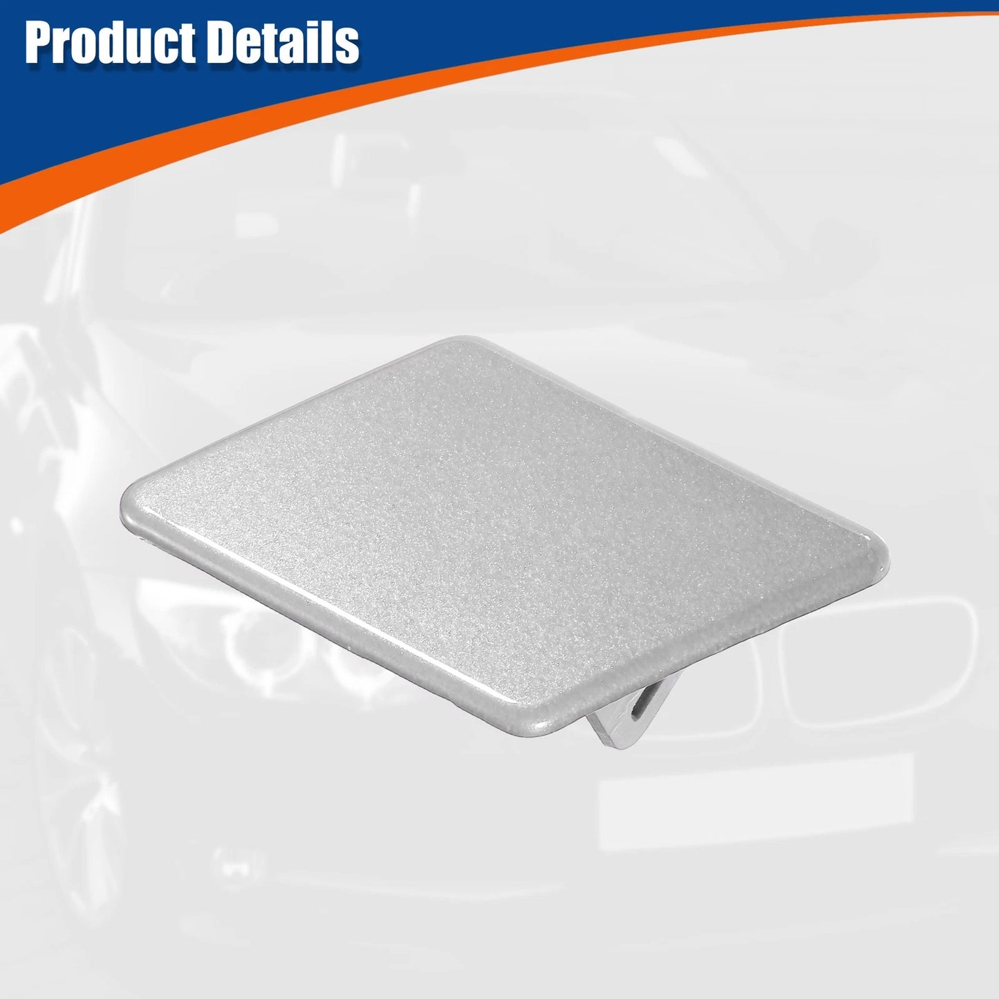Washer Nozzle Cover Left Side Front Bumper for BMW E90 E91 (Silver Tone)