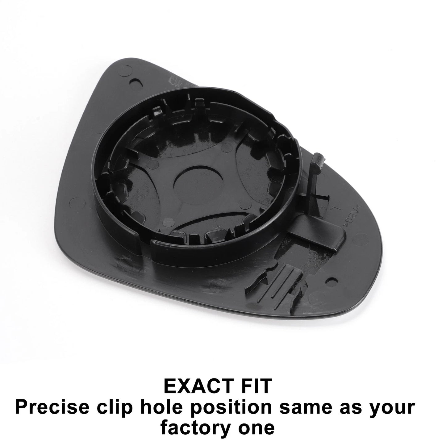 Left Side White Mirror Glass w/ Back Non-heated for Peugeot 108 (2014-2023)