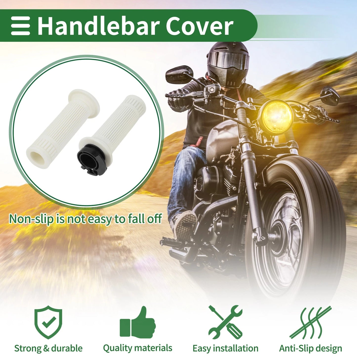 7/8" 22mm Motorcycle Hand Grips for Universal