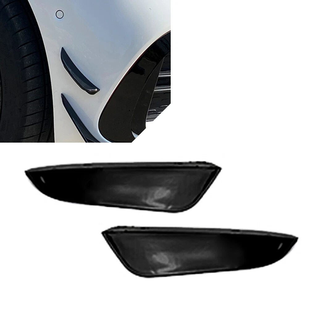 Front Bumper Side Lip Splitter Spoilers for Mercedes Benz C-Class (2022-2023)