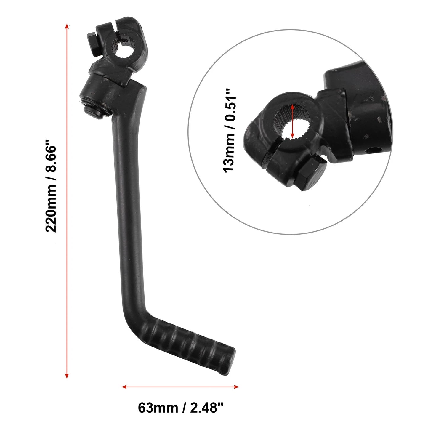 13mm Kick Start Lever for YX150 YX160 Black
